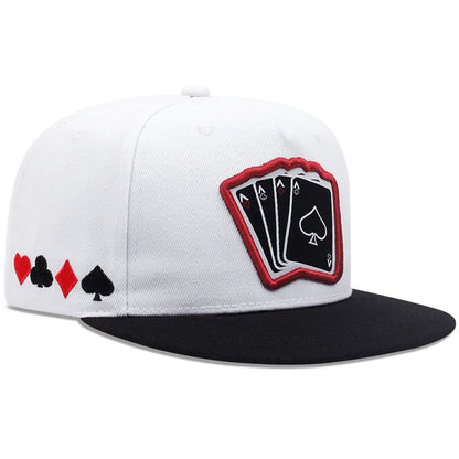Poker A Four Flat-Brim Mesh Snapback
