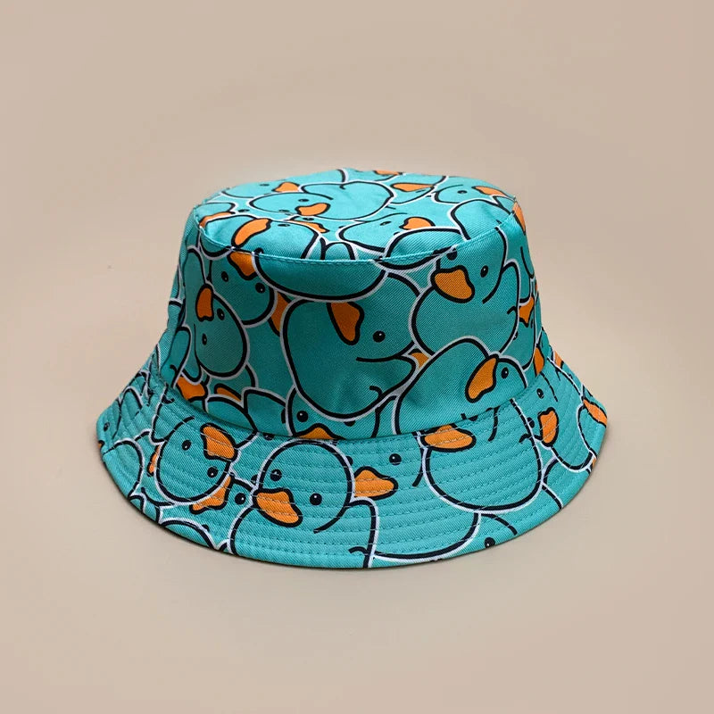 Cartoon Yellow Duck Bucket Hats New Unisex Cute