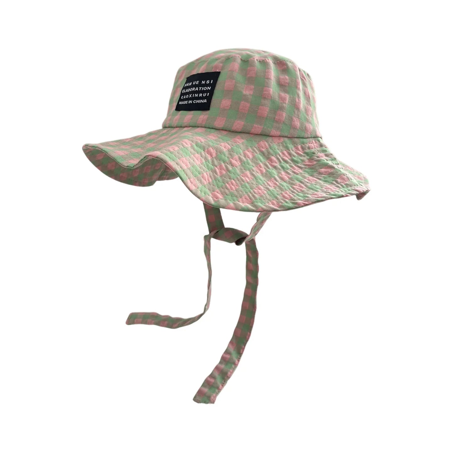 Breathable Grid Strap Summer Bucket Hat
