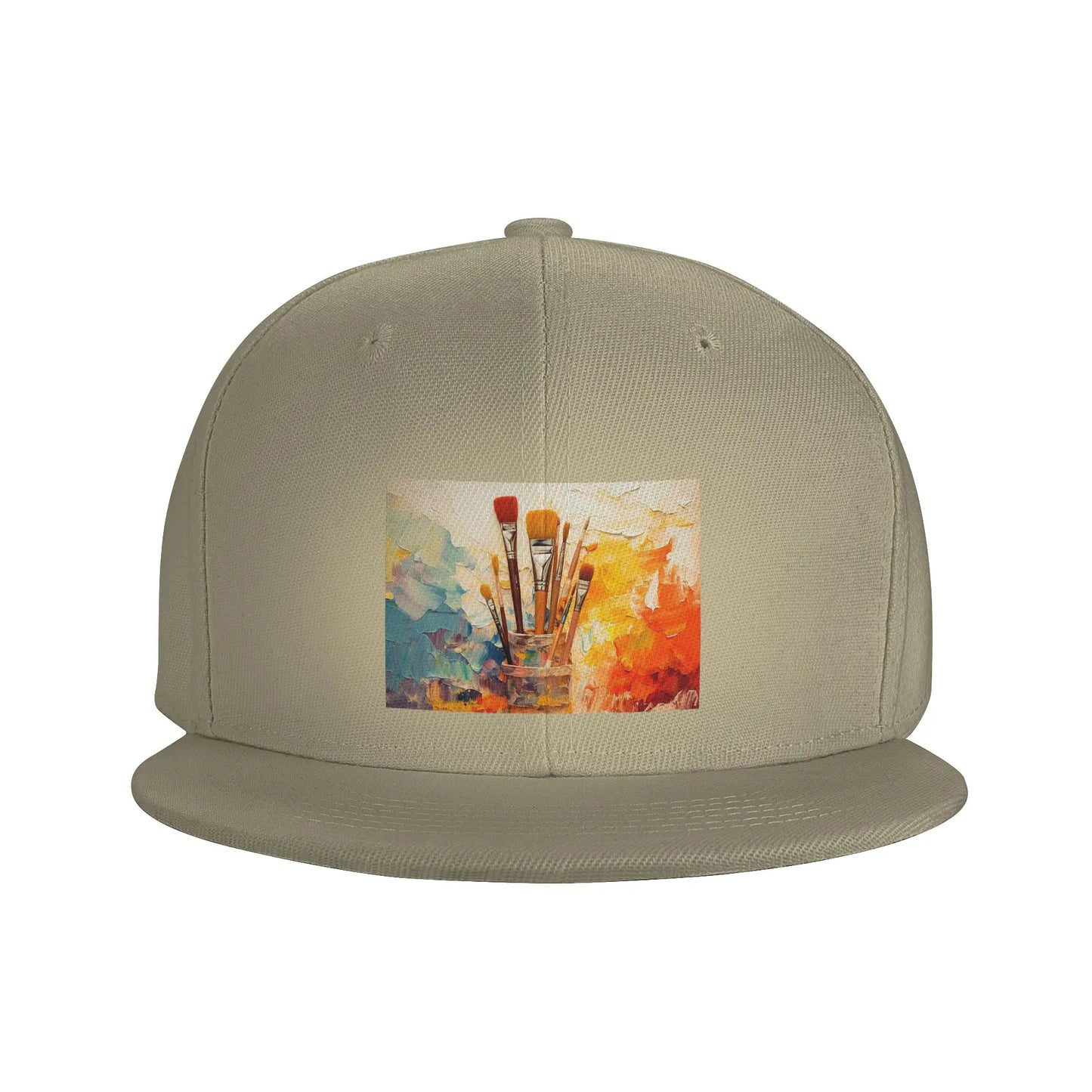 Color Paint Brush Print Artistic Snapback Cap