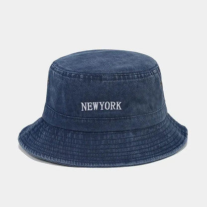 Spring Cotton Letter Travel Bucket Hat