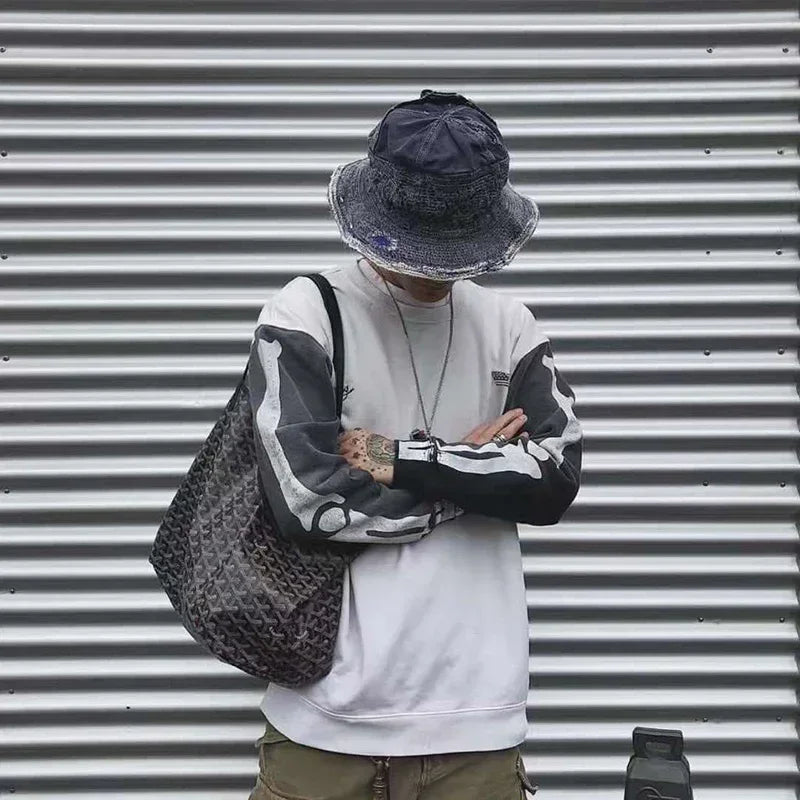 Kapital Corroded Denim Retro Bucket Hat