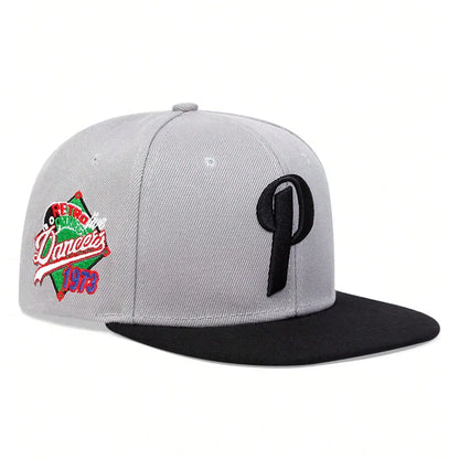 Unisex P Embroidered Hip Hop Baseball Cap