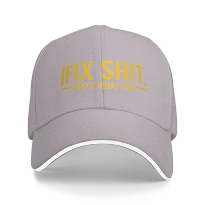 Funny Fix Stuff And Know Things Baseball Cap