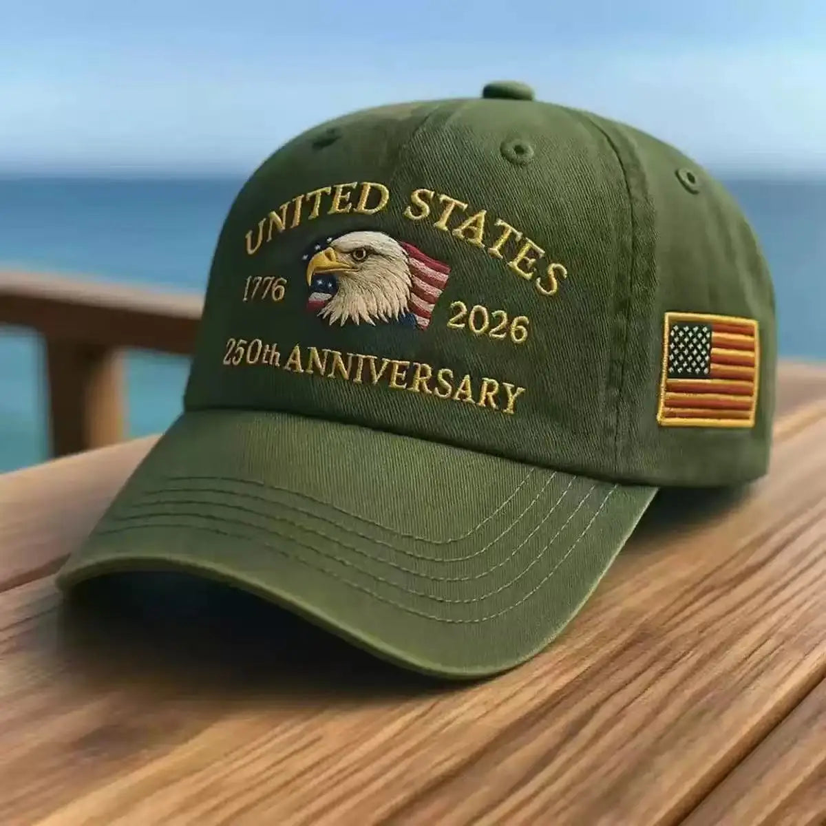 USA 250th Anniversary Eagle Baseball Cap