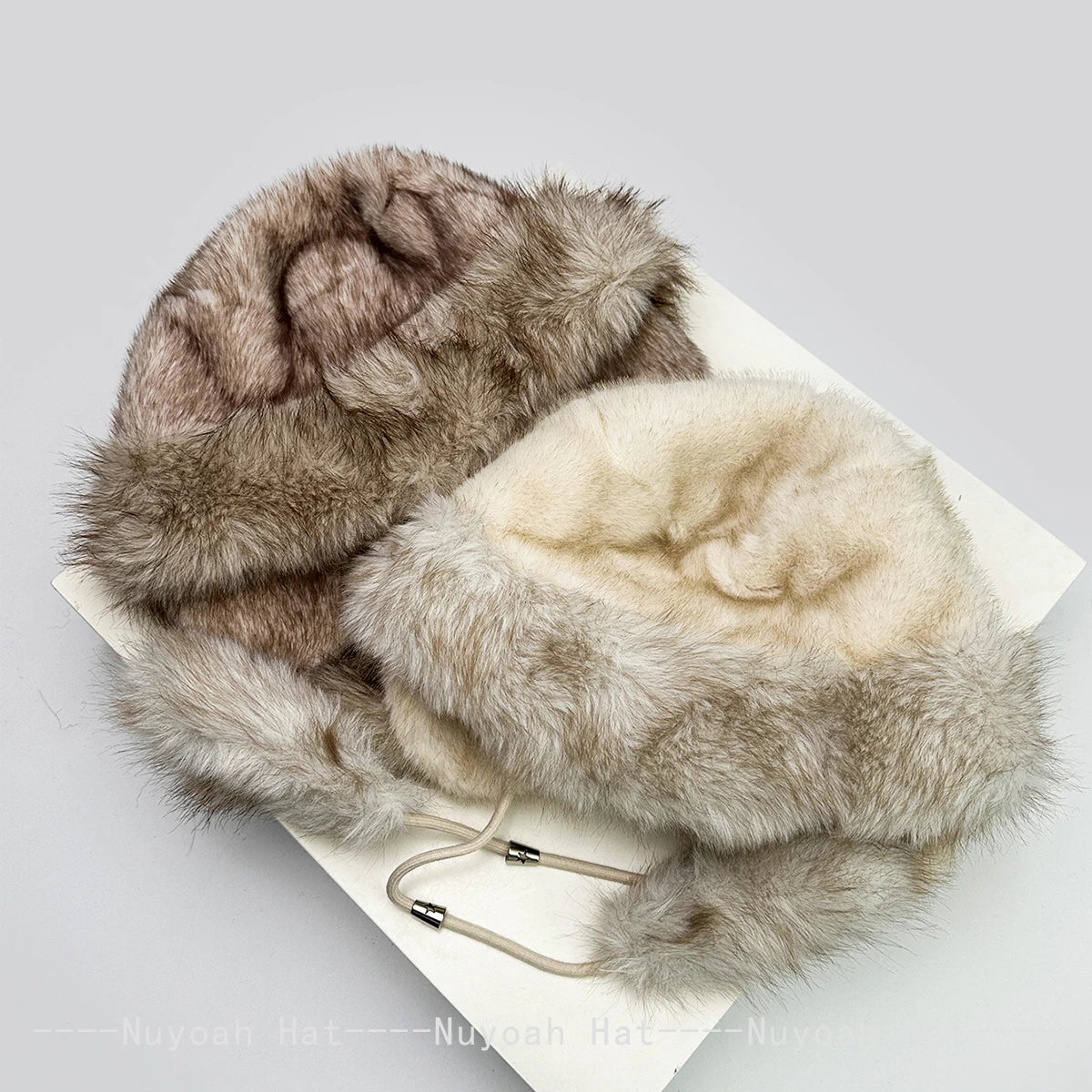 Leopard Print Plush Winter Bucket Hat