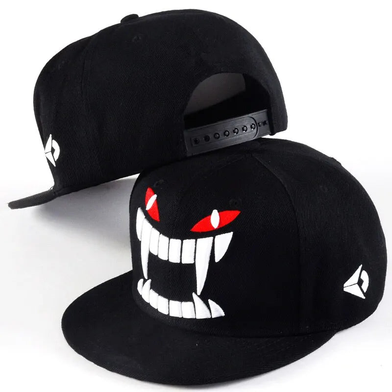 Unisex Ghost Teeth Embroidery Hip-hop Hats