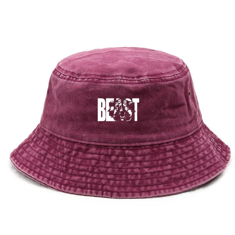 Unisex Doodle Print Vintage Bucket Hat