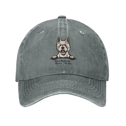 Peeking Westie Cotton Classic Baseball Cap
