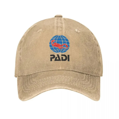 Scuba Diver PADI Washed Vintage Baseball Cap