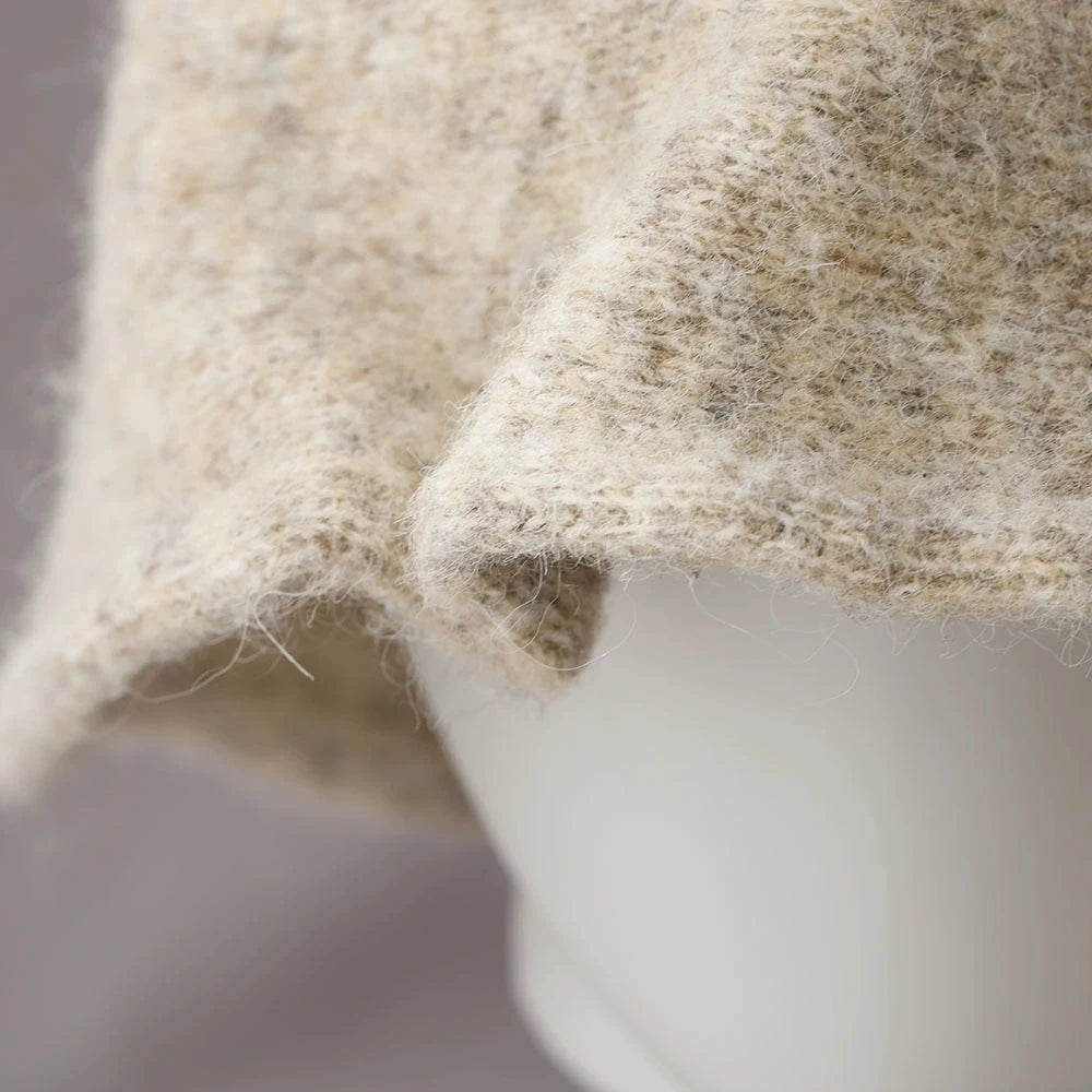 Wool Knit Cashmere Winter Bucket Hat