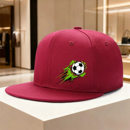 Soccer Ball Graphic Sporty Casual Snapback Cap