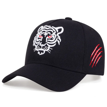 Black Tiger Embroidered Hip Hop Baseball Cap
