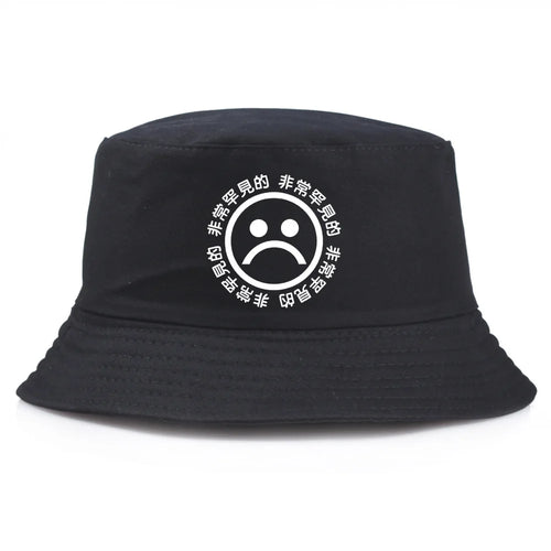 Sad Boy Printed Bucket Hat