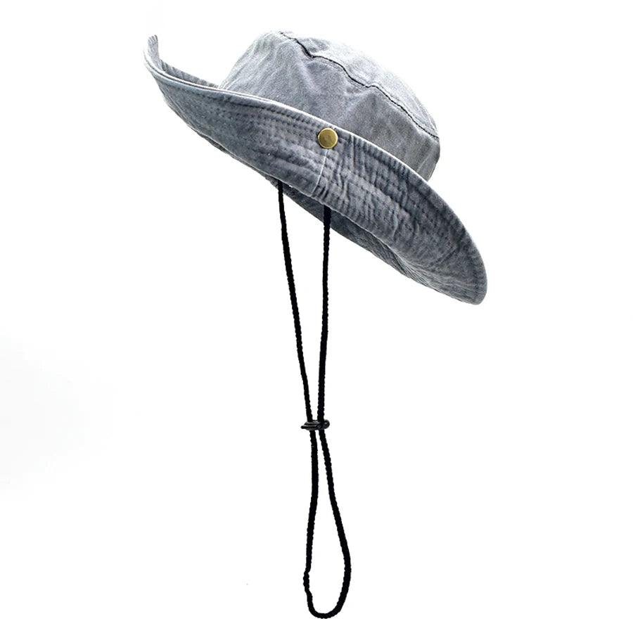 Vintage Washed Denim Unisex Bucket Hat