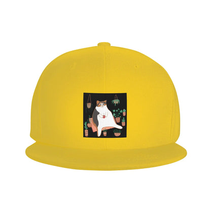 Calico Cat With Potted Plants Cute Graphic Snapback Cap