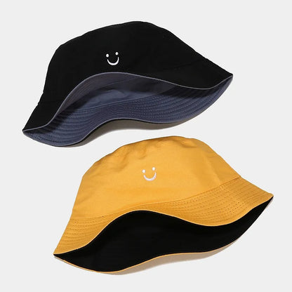 Unisex Double-Sided Smile Face Fisherman Hat
