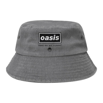 Trendy Washed Denim Graphic Bucket Hat