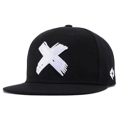 Unisex X Letter Embroidery Hip-hop Hats Spring