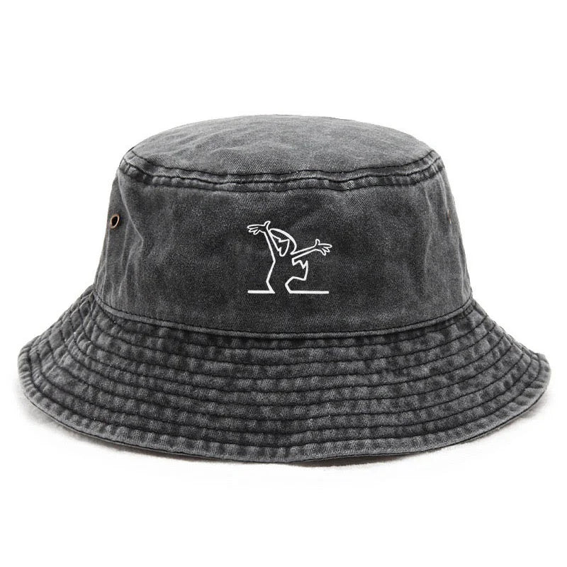Vintage Washed Cotton Streetwear Bucket Hat