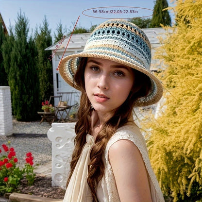 Bohemian Handwoven Macrame Summer Bucket Hat