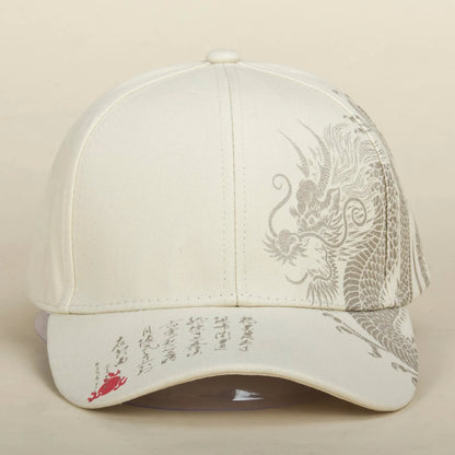 Gold Dragon Embossed Adjustable Baseball Cap