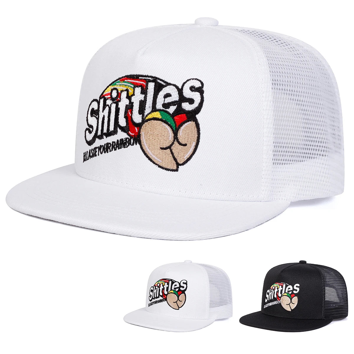 Unisex SHITTLES Embroidery Hip-hop Net Hats