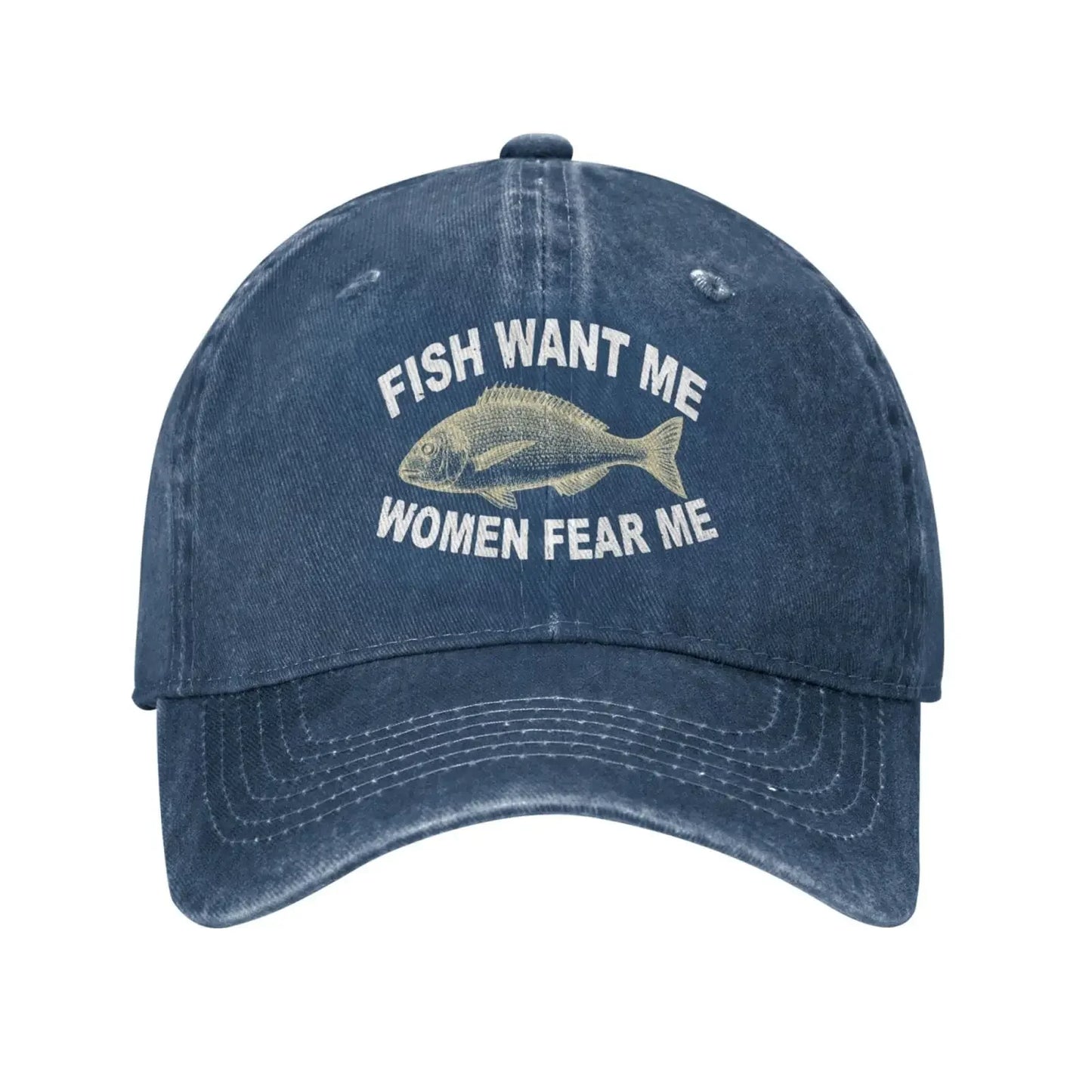 Fear Me Fish Graphic Women’s Baseball Cap