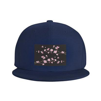 Cherry Blossom Floral Plant Pattern Snapback Cap