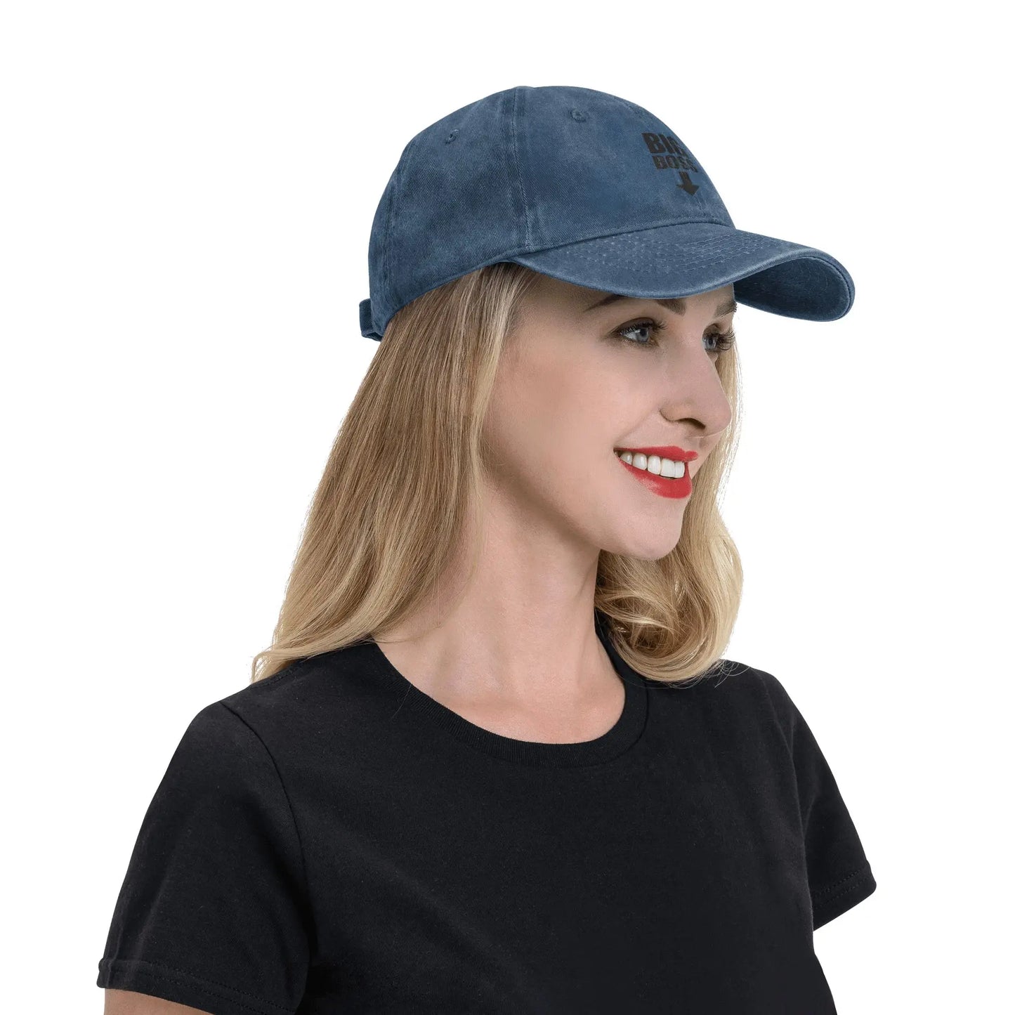 Big Boss Arrow Pointing Denim Baseball Cap