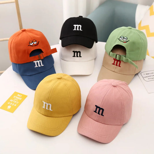 Cartoon Letter Cotton Baseball Cap For Kids