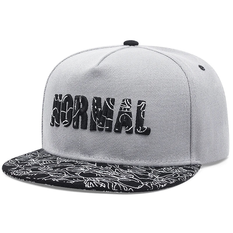 Unisex NORMAL Embroidered Flat Brim Baseball Cap