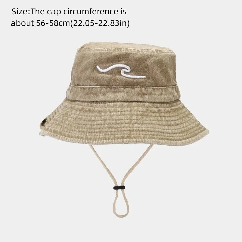 Breathable Cotton Embroidered Sunshade Bucket Hat