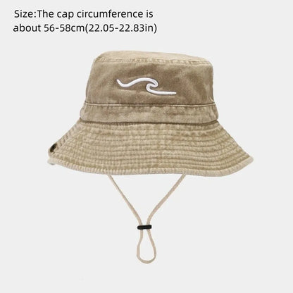 Breathable Cotton Embroidered Sunshade Bucket Hat