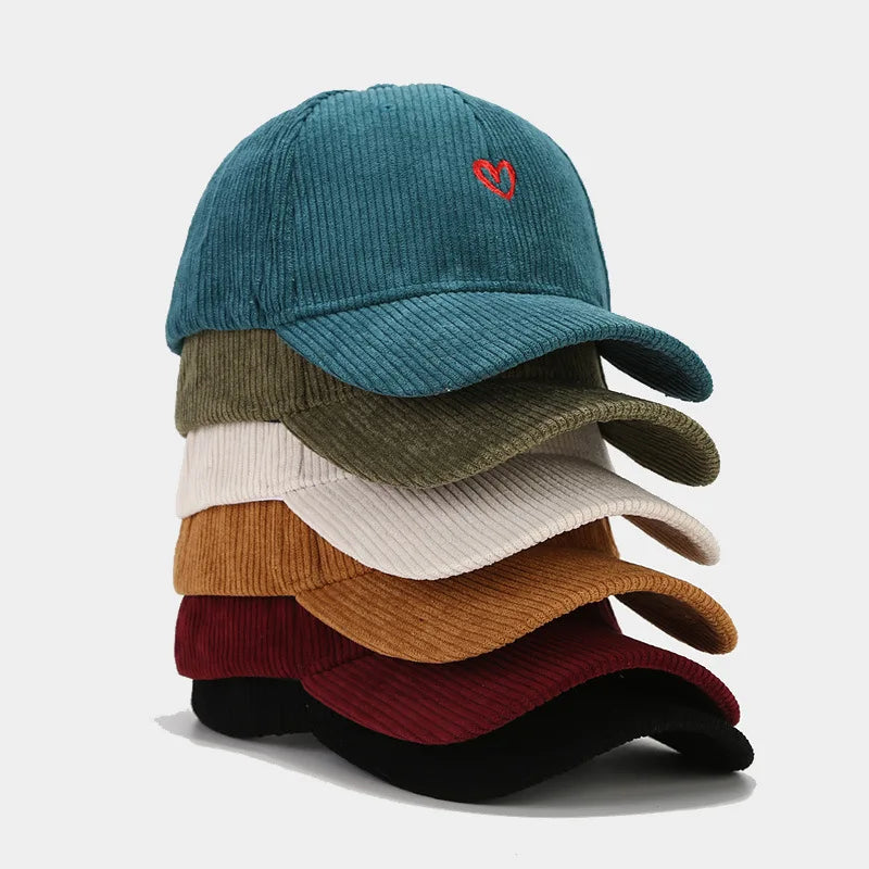 Little Love Corduroy Embroidered Baseball Cap