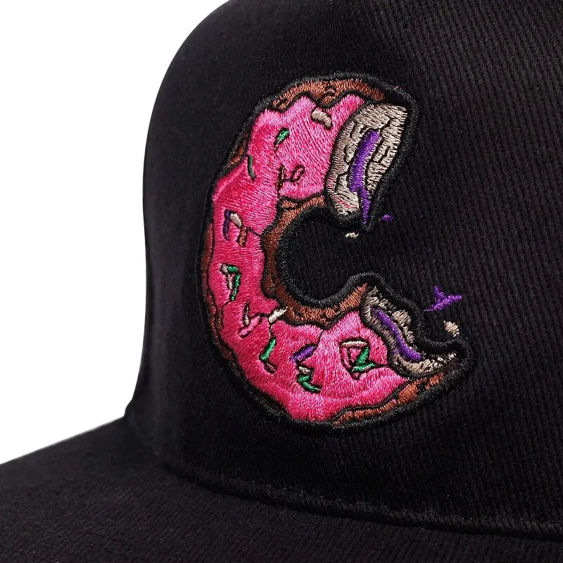 Unisex Doughnut Embroidery Hip-hop Hats