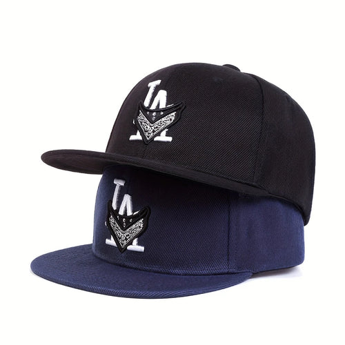 LA Letter Embroidery Kids Snapback Cap