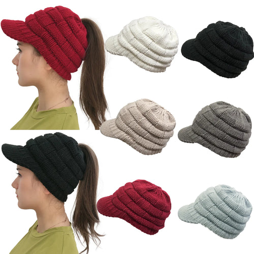 Thermal Ponytail Hollow Brim Baseball Cap