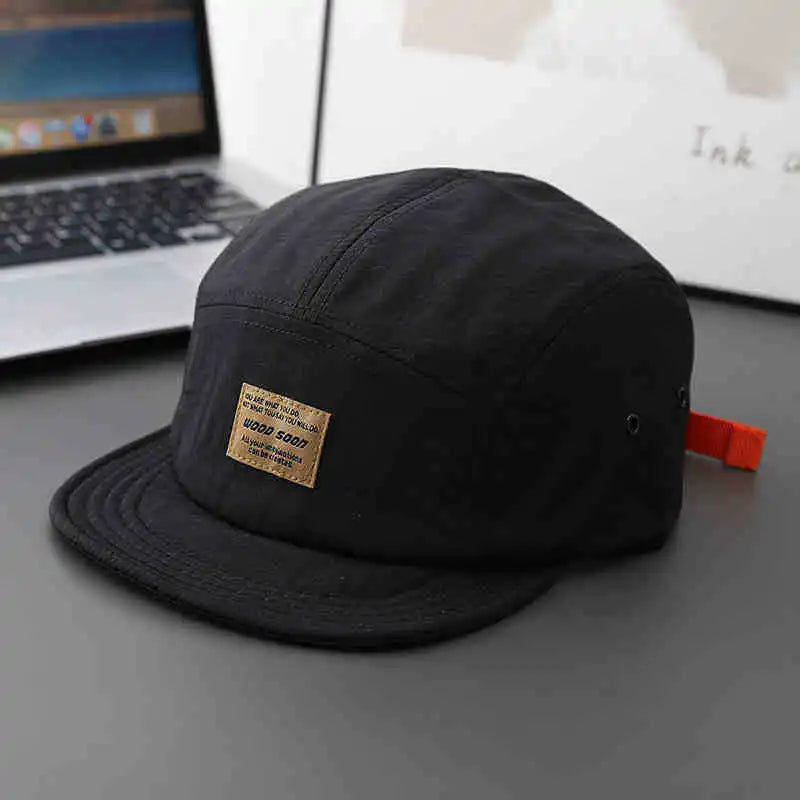 Japanese Style Short Brim Duckbill Snapback Cap