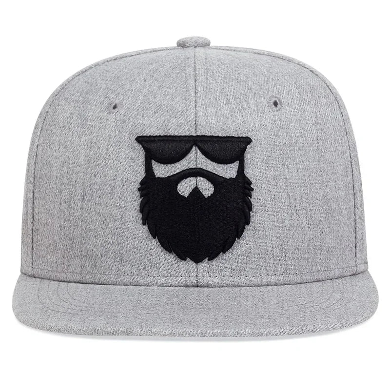 Beard Old Men Embroidery Outdoor Snapback Cap