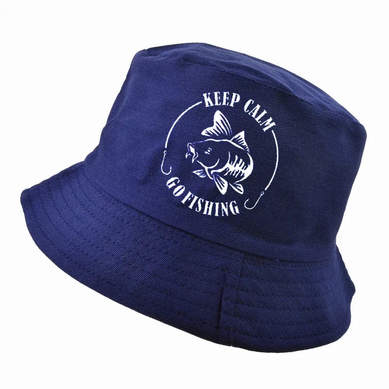 Keep Calm Go Fishing Humor Bucket Hat