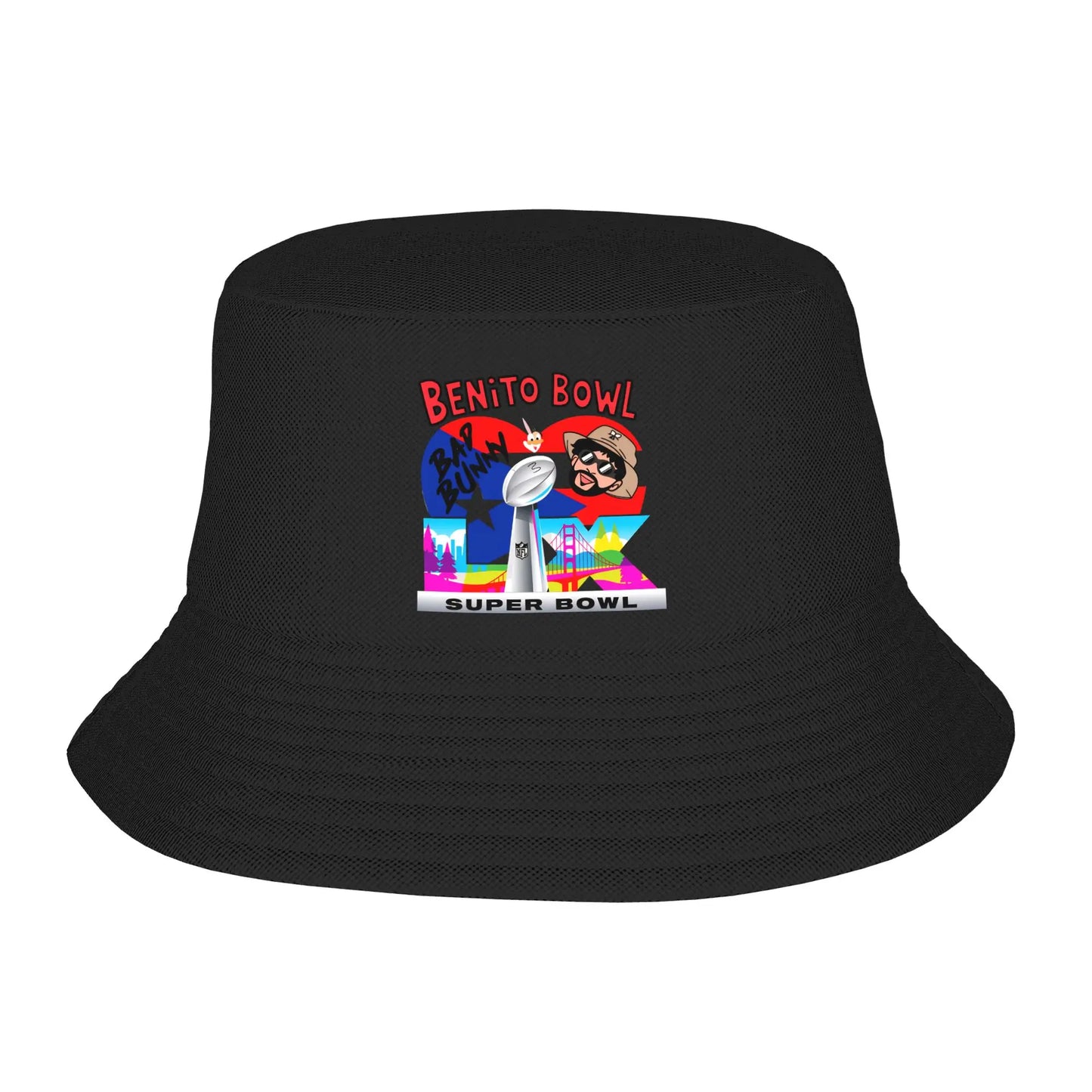 Benito Bowl Bad Rabbit DTMF Breathable Harajuku Bucket Hat