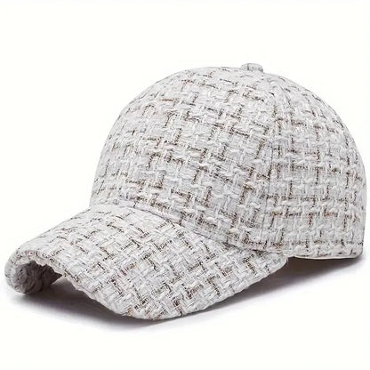 Golden Plaid Lightweight Adjustable Baseball Cap
