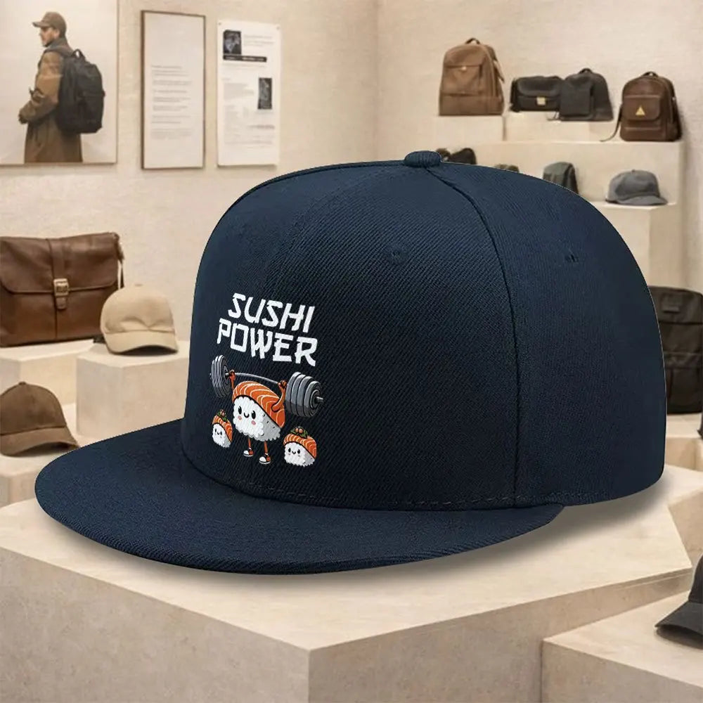Sushi Power Weightlifting Street Style Snapback Cap