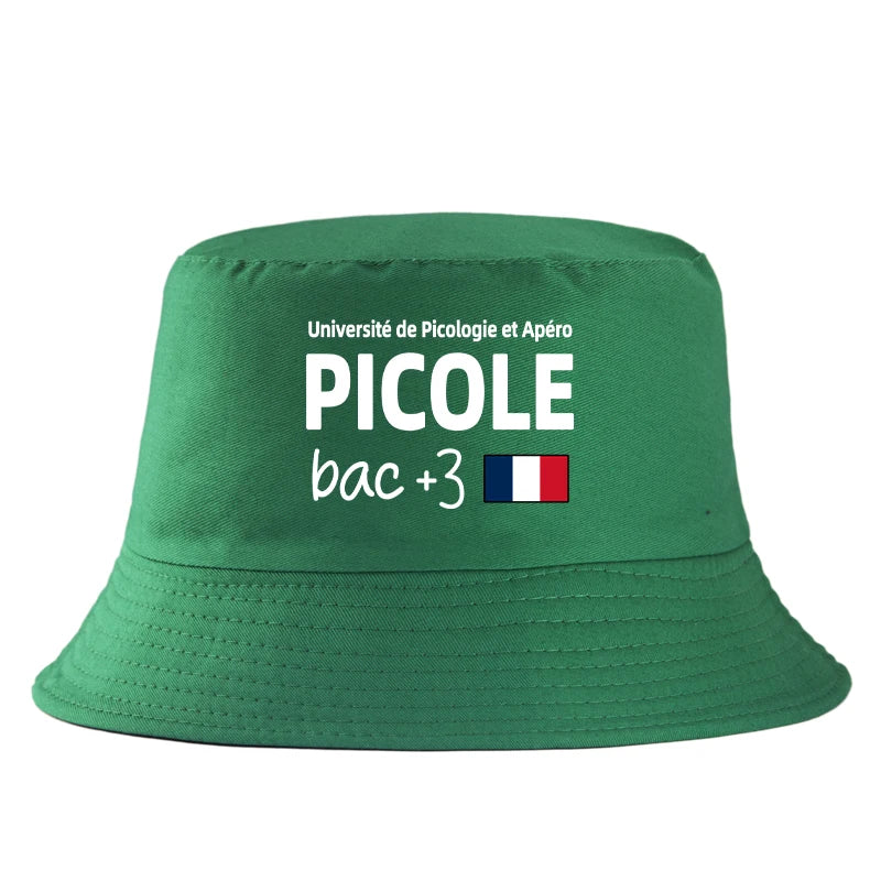 French Humor Picole Bac+3 Reversible Bucket Hat