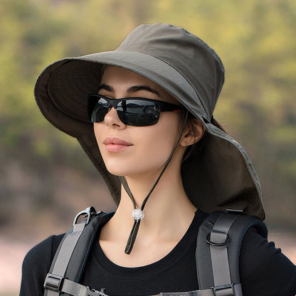 European American Wide Brim Sun Bucket Hat