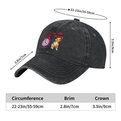 Your Alarm Vs My Alarm Beagle Distressed Denim Baseball Cap