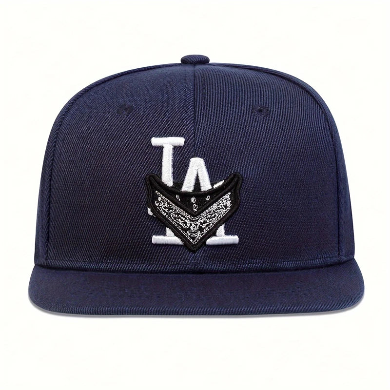 LA Letter Embroidery Kids Snapback Cap