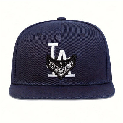 LA Letter Embroidery Kids Snapback Cap