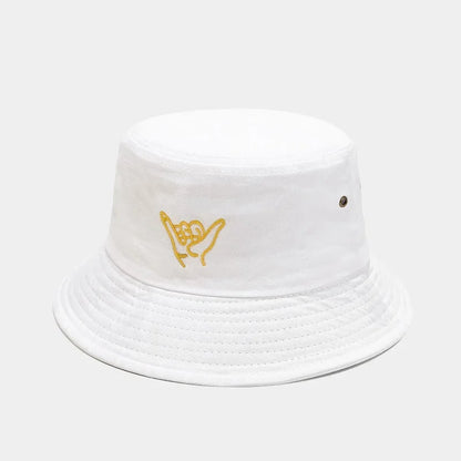 Four Seasons Cotton Cartoon Embroidery Outdoor Bucket Hat